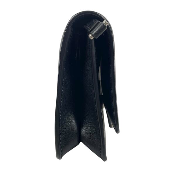 Tod's Double T Leather Wallet on Chain Silver Women Clutch Crossbody Bag - Picture 3 of 12